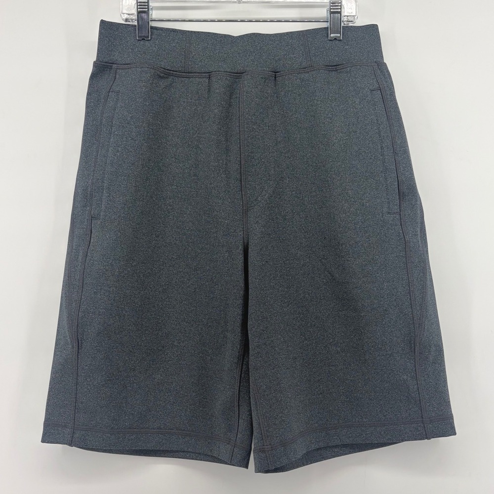 Mondetta Mens Heathered Charcoal Gray Performance Fleece Athletic Lounge Short S